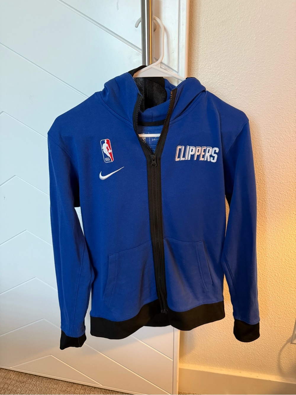 Nike Royal Blue Dri-FIT NBA Zip-Up Hoodie with Black Trim